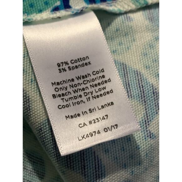 Talbots Whale Print Cotton Pencil Skirt Sz 8 - Picture 8 of 8